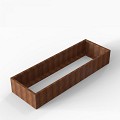 Bloembak Module+ 90x270x42 cm Corten