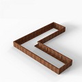 Bloembak Module+ L-vorm 90x300x300x28 cm Corten
