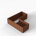 Bloembak Module+ L-vorm 60x150x150x42 cm Corten