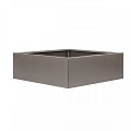 Bloembak vlak taupe 120x120x40 cm