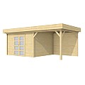 Vuren Topvision Parelhoen, 400x300 en luifel 300 cm, onbehandeld