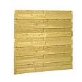 Grenen geschaafd plankenscherm 18-planks 15 mm, 179x179 cm, recht, groen geïmpregneerd