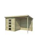 Blokhut Jelle 370x175 Olijfgroen Geïmpregneerd