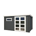 Blokhut Timian 380x230 Carbon Grey-Wit