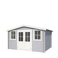 Blokhut Dallas 376x292 Platinum Grey-Wit