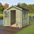 Blokhut Wels 200x200 Olijfgroen Geïmpregneerd