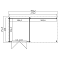Blokhut Helena 472x230 Carbon Grey-Wit