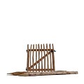 Kastanjehouten poort 120x120cm (incl 2 palen)
