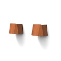 Wandlamp Facet Cortenstaal incl. LED-lamp C3W-FACET