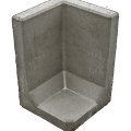 L-hoekelement  40x40x40 cm Grey