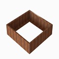 Bloembak Module+ 150x150x42 cm Corten