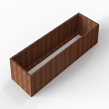 Bloembak Module+ 90x300x56 cm Corten