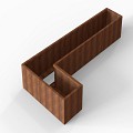 Bloembak Module+ L-vorm 60x330x150x56 cm Corten
