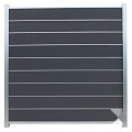 Elephant schutting Modular Evo houtcomposiet 180x200 cm Rock Grey, alu profielen