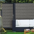 Elephant tuindeur Modular Evo houtcomposiet 180x90 cm Rock Grey, antraciet beslag