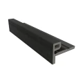 NewTechWood composiet co-extrusie eindprofiel castellation t.b.v. wand bekleding. 7x5x300 cm zwart