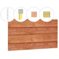 Zweeds rabat douglas enkelzijdige wand B. 228.5x224 cm onbehandeld