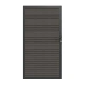 Newtechwood co-extrusie composiet deur in aluminium frame, horizontaal triple, 100x195 cm, silver gray.