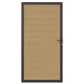 Newtechwood co-extrusie composiet deur in aluminium frame, horizontaal, 100x195 cm, red cedar.