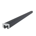 Newtechwood aluminium frameset t.b.v. reguliere schermplanken, zwart.