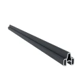 Newtechwood aluminium frameset t.b.v. reguliere schermplanken, zwart.