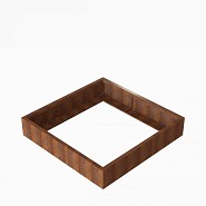 Bloembak Module+ 150x150x28 cm Corten