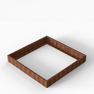 Bloembak Module+ 210x210x28 cm Corten