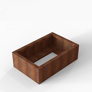 Bloembak Module+ 60x90x28 cm Corten