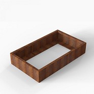 Bloembak Module+ 90x150x28 cm Corten