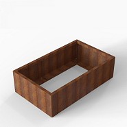 Bloembak Module+ 90x150x42 cm Corten
