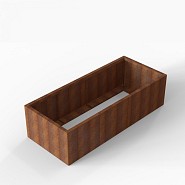 Bloembak Module+ 90x210x56 cm Corten