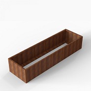 Bloembak Module+ 90x300x56 cm Corten