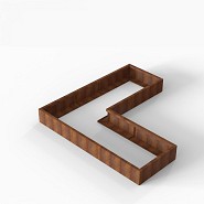 Bloembak Module+ L-vorm 90x240x240x28 cm Corten