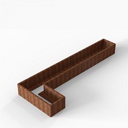 Bloembak Module+ L-vorm 60x420x150x42 cm Corten
