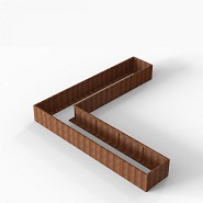 Bloembak Module+ L-vorm 90x450x450x56 cm