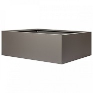 Metalen bloembak taupe