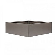 Metalen bloembak taupe