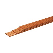 Hardhouten geschaafde plank, met V-groeven, 1.5x14.5x180 cm