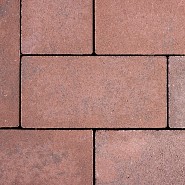 Partij :BKK 21x10,5x8cm  MP  rood/bruin genuanceerd OP=OP