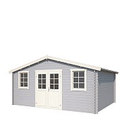 Blokhut Udo 380x300 Platinum Grey-Wit