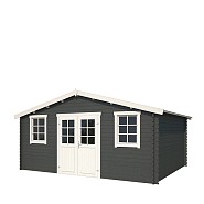 Blokhut Udo 380x300 Carbon Grey-Wit
