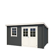 Blokhut Amira 380x275 Carbon Grey-Wit
