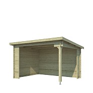 Blokhut Lara 380x275 Olijfgroen Geïmpregneerd