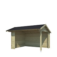 Blokhut Kirian 380x300 Olijfgroen Geïmpregneerd