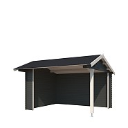 Blokhut Kirian 380x300 Carbon Grey-Wit