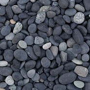 Beach pebbles zwart 5-8 in big bag a +/-  500kg (castle Black)