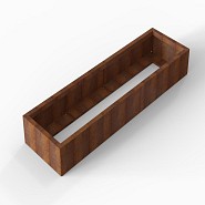 Bloembak Module+ 60x210x28 cm Corten