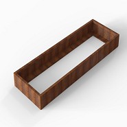 Bloembak Module+ 90x270x28 cm Corten