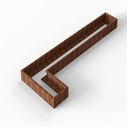 Bloembak Module+ L-vorm 60x420x150x28 cm Corten