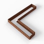 Bloembak Module+ L-vorm 90x450x360x28 cm Corten